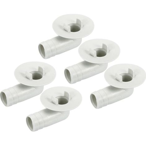 Ablaufschlauchverbinder für Klimaanlagen, 17 mm Winkelstück, Ersatzteil, Zubehör für Mini-Split-Fensterklimaanlagen, Beige, 5er-Pack (1/5)