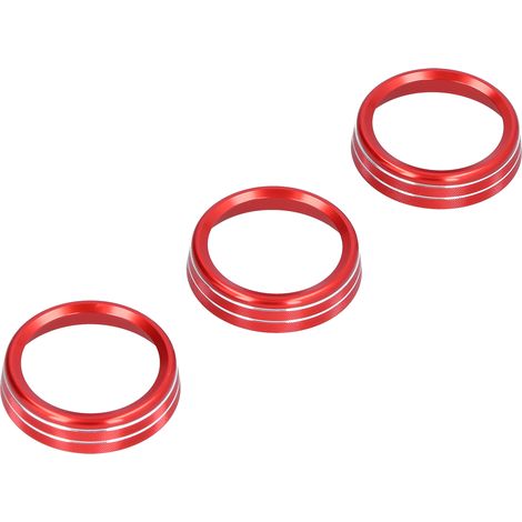 3 anneaux de commande de climatisation arrière pour Land Rover Defender 2020-2021 - Rouge (1/5)