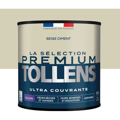 Tollens - Peinture intérieure couleurs - La Sélection Premium Velours - Ultra Couvrante - Beige Ciment 0,5 L - 6m² (1/5)
