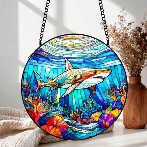 Décoration vitrail animal attrape-soleil 12,5 cm fenêtre suspension élégante cadeau femme (1/5)
