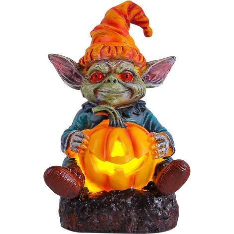 Guirlande lumineuse citrouille LED d'Halloween, guirlande lumineuse à piles pour décoration de table d'Halloween, guirlande festive (1 paquet) (1/5)