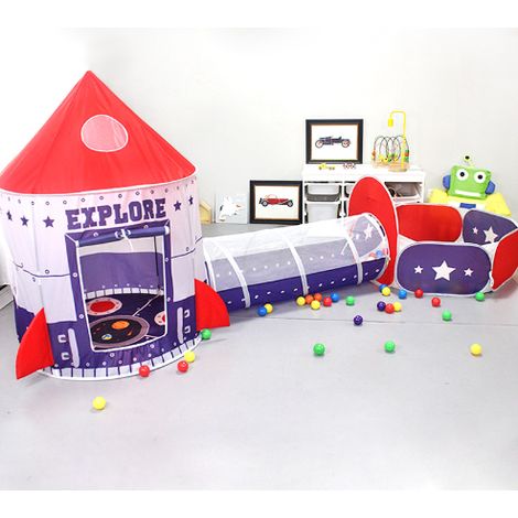 3 in 1 Play Tent for Kids Pop Up Play Tent Tunnel with Ball Pit (1/5)