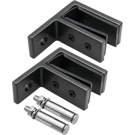 Pince Clôture en Verre en Acier Inoxydable 304 - Fixation clôture en verre de Garde-Corps d'Escalier -Balustrade en verre pour balcon, jardin, terrasse (90° contre le mur) pour verre 10-12mm (1/5)