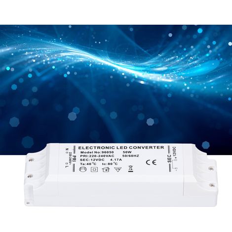 Alimentation LED 50W 12V 4.17A Transformateur Courant Constant pour Bandes LED 220V AC (1/5)