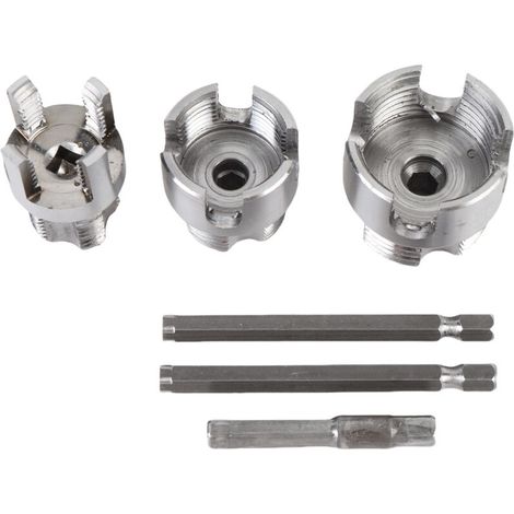 Outil intégré de filetage interne et externe pour tuyaux, outil de coupe de filetage pour perceuse électrique, tige hexagonale 1/4 po G1/2 G3/4 G1, outil de plomberie (1/5)