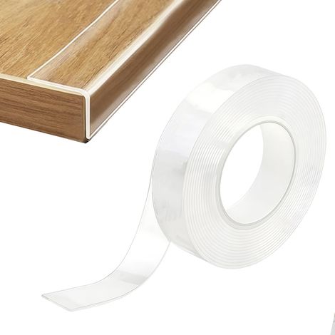 Protection des Bords Extra Forte avec Ruban Adhésif Nano Large 1 mm D'épaisseur pour Protection Meuble Bébé Sécurité Coin De Table Protection Bébé 3 Cm Large 5 M Long (1/5)