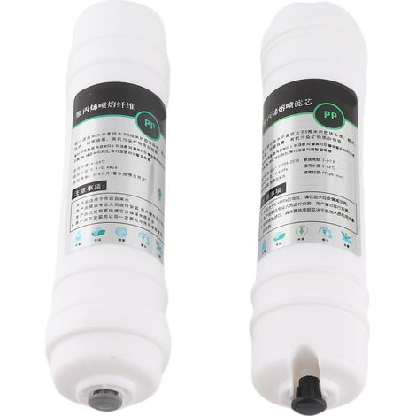 Filtre à eau 10 pouces - Coton PP - Coque ABS - Lot de 2 - Filtre de remplacement universel pour purificateur d'eau (1/5)