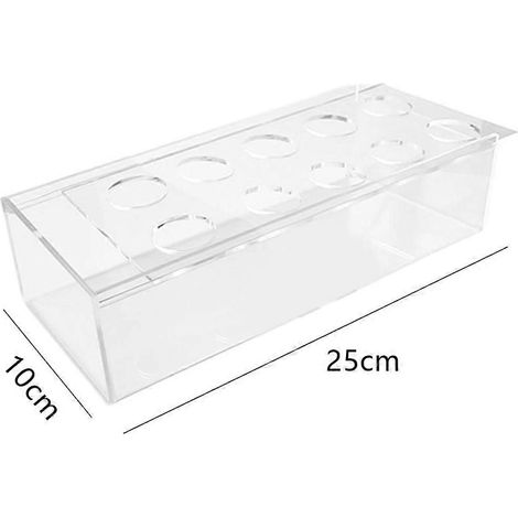 Vase rectangulaire en acrylique transparent, composition florale de table, 25 cm de long, vase décoratif moderne. (1/5)
