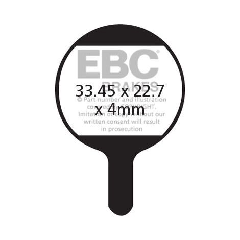 CFA286HH - Plaquettes de frein frittées pour vélo EBC Brakes (1/2)