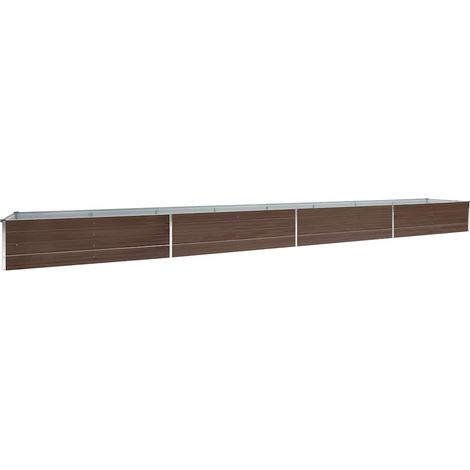 Maison Exclusive - Letto Rialzato Giardino in Acciaio Zincato 600x80x45 cm Marrone (1/5)