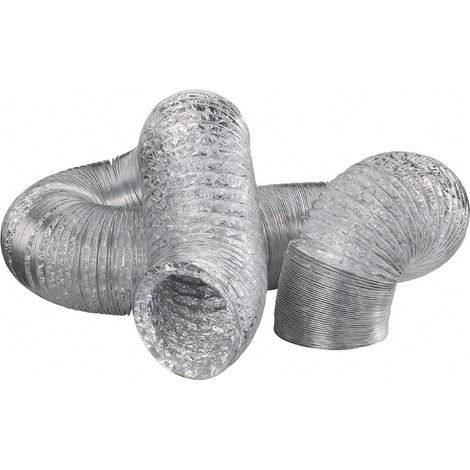 Wallair N55878 Flexibles Lüftungsrohr Aluminium (Ø x L) 10.2 cm x 10 m Silber