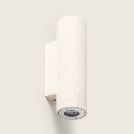 Aplique de Pared Exterior Cemento Iluminación Doble Cara Banjar Rond Beige (1/4)