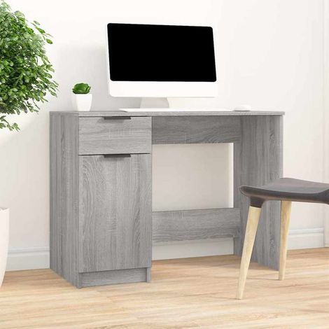 vidaXL Bureau Sonoma gris 100x50x75 cm Bois d'ingénierie (1/5)