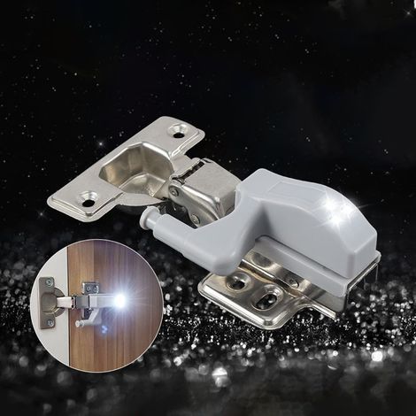 Set mit 10 LED-beleuchteten Scharnieren für Schränke, Regale und Kleiderschränke (kaltweiß) (1/5)