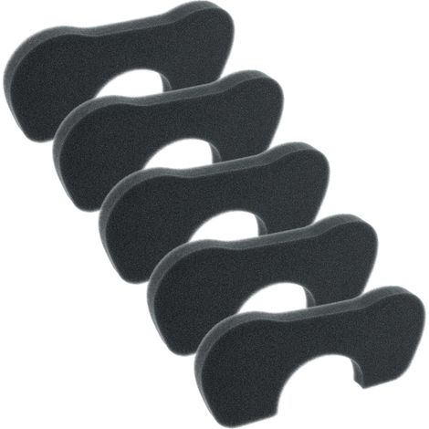 vhbw 5x Staubsaugerfilter Ersatz für Bosch 12013242 Filter für Staubsauger - Schaumstofffilter Schwarz