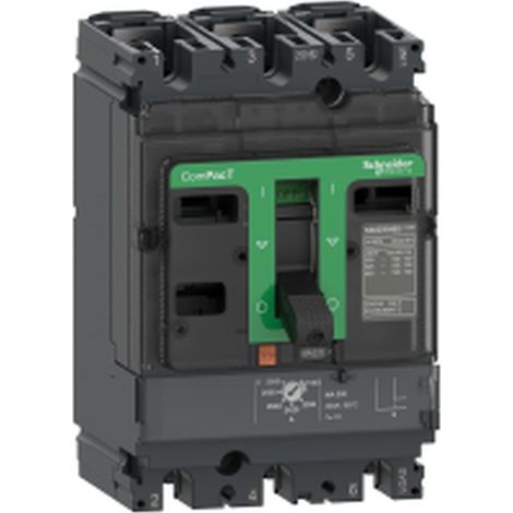 NSX100H 70kA AC 3P3R 50A Schalter mit 3 Polen und 50 Ampere Kapazität.