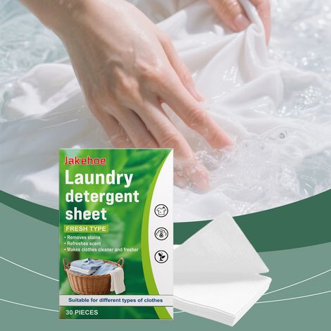 These washcloths gently remove stains and grease, leave laundry soft and fragrant, and are kind to the skin. 30 pieces. (1/5)