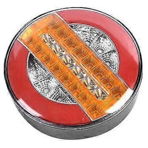 Feu arrière dynamique de remorque de 4 pouces, feu de freinage LED rond 24 V pour camion, LED