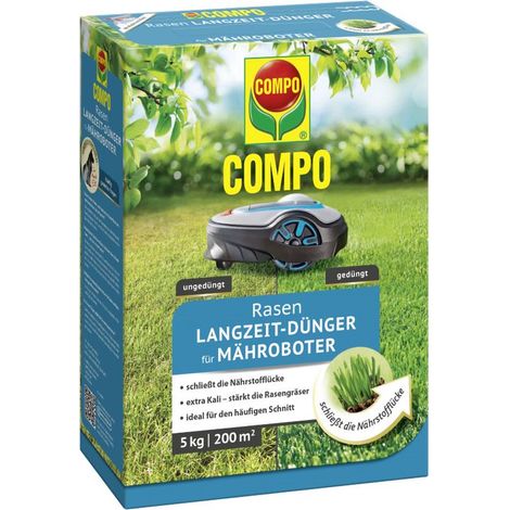 Compo Rasendünger mit Langzeitwirkung für Mähroboter 5 kg für ca. 200 m²