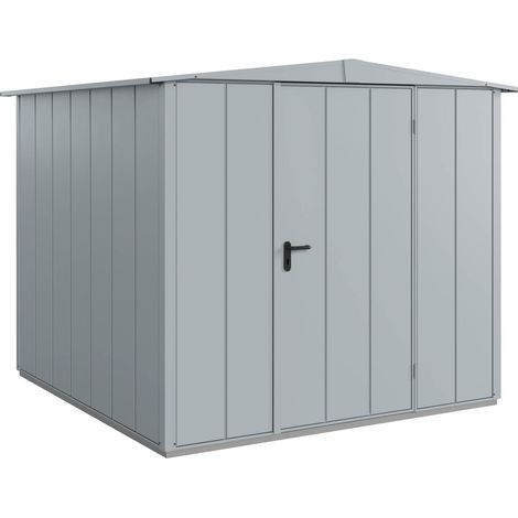 Hörmann Metall-Gerätehaus Berry Modern mit Satteldach Typ 2, 259 x 248 cm, fenstergrau, 6,4 m², 1-flüglige Tür (1/5)