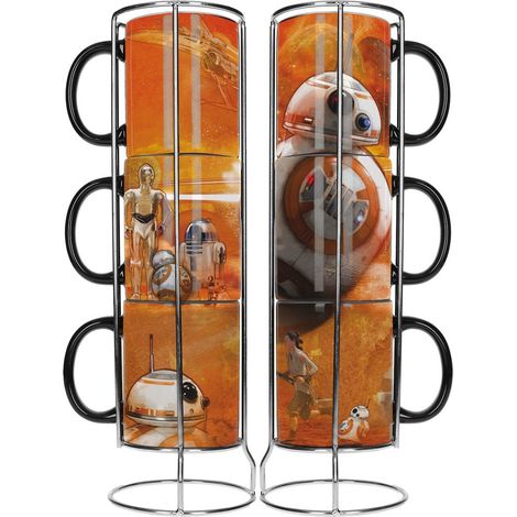 Set de 3 mugs empilables avec support métal Star wars – 325 ml x 3 (1/5)