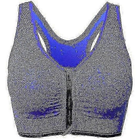 Atmungsaktiver Sport-BH für Damen – Bügelloses Trainingstop mit Frontreißverschluss, ideal zum Laufen und fürs Fitnessstudio (1/5)