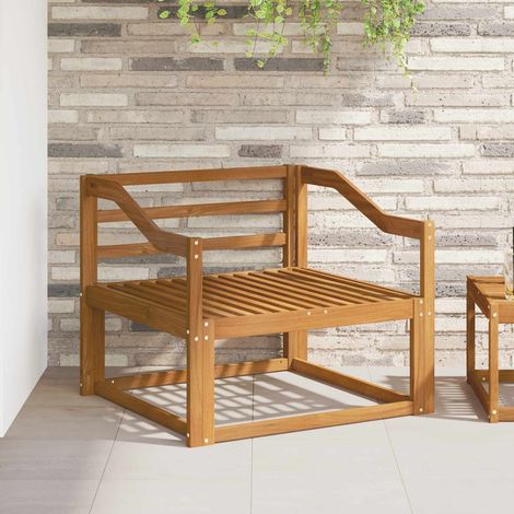Outdoor Mittelsofa Massivholz Akazie Natur