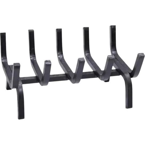 Portalegna in ferro per Camino stufa, Brucialegna 30x20 cm, Sezione 14x14 mm, Altezza 15 cm