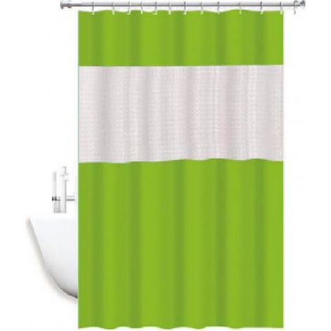 TRADE SHOP - Tenda Doccia Vasca Impermeabile Antimuffa Verde 3d 180 X 220 Cm Giuntura 52134 - (1/3)