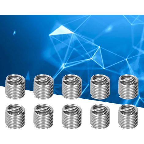 Lot de 10 inserts filetés en acier M182,5, manchons de protection et de réparation de filetage 1,5D (1/5)