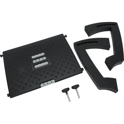 Repose-pieds réglable massage ergonomique antidouleur fatigue bureau maison rouleau massageur noir ajustable soulagement jambes (1/5)
