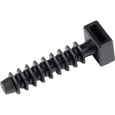 HellermannTyton LOK01B-PA6HIR-BK (100) Befestigungssockel schraubbar 151-80500    Schwarz 100 St.