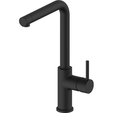 Küchenarmatur MIX 35/A VF - druckfeste Vorderfenster Armatur ausziehbar mit langlebigem Keramikscheiben, schwarz matt (1/5)