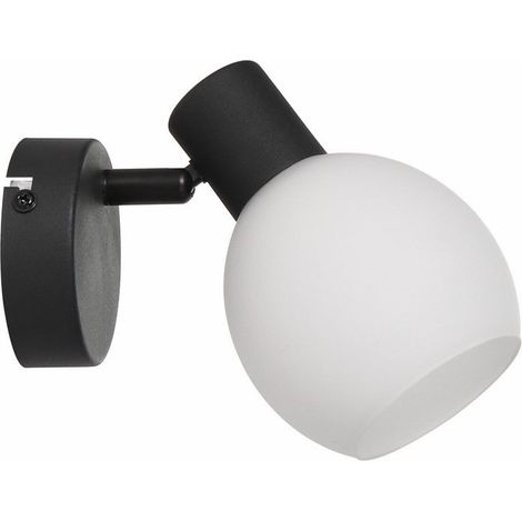 Applique murale noire verre blanc Cortez E14 40W Reality (1/3)