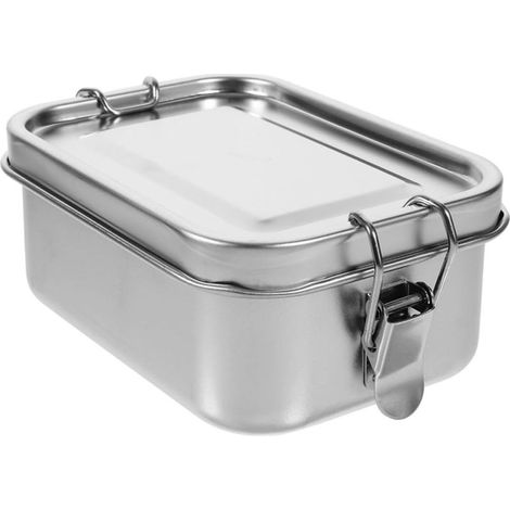 Boîte à lunch carrée en acier inoxydable, légère, style américain (1/5)