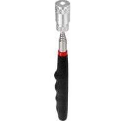 Lampe de poche télescopique à LED avec aimant - 3 piles LR44 incluses - Très lumineuse - Extensible jusqu'à 80 cm - Force de traction magnétique 3,2 kg