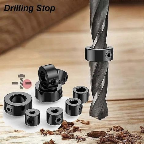 pièces Positionneur de foret Clé de précision gratuite Bague de butée de profondeur de perçage Limiteur de foret pour le travail du bois 3-16 mm Outils de travail du bois ( ) (1/5)