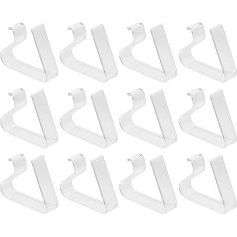 Lot de 12 pinces à nappe transparentes, en plastique pour nappes (1/5)