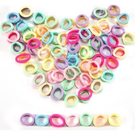 100 Pièces Elastique Cheveux, 2mm Elastiques à Cheveux épais en Coton Sans Couture, Mini Chouchous Bandes pour les Cheveux des-Ywey (1/4)