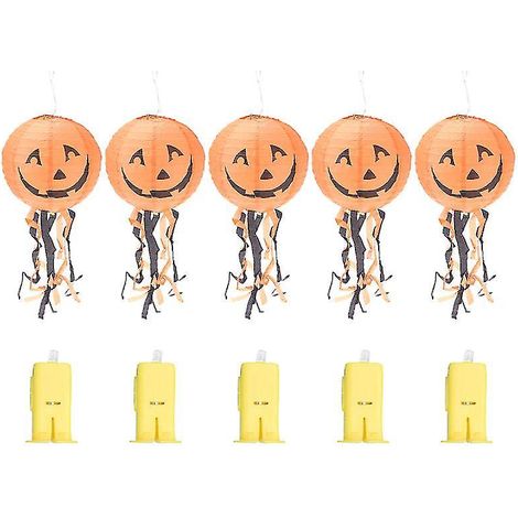 10 Stück Papierlaternen für Halloween-Dekorationen