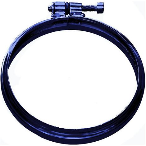 MBM – Collier pour fumisterie 80 mm – Acier inoxydable vernis noir – Résistant aux hautes températures – Pour conduits de fumée