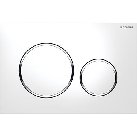 Geberit Omega20 - Actuator plate OMEGA20, white / polished chrome (115.085.KJ.1) (1/3)
