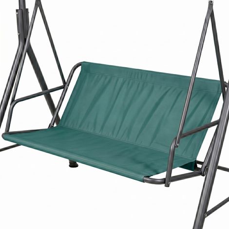 Housse de Rechange pour Siège de Balancelle Jardin, Toile 600D Oxford Imperméable, Remplacement Assise Balançoire Extérieur, Résistant aux UV et à la Déchirure,Vert,127x(48+52) cm (1/5)