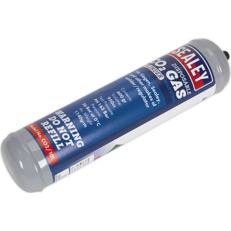 Sealey Gas Cylinder Disposable Carbon Dioxide 600g CO2/101