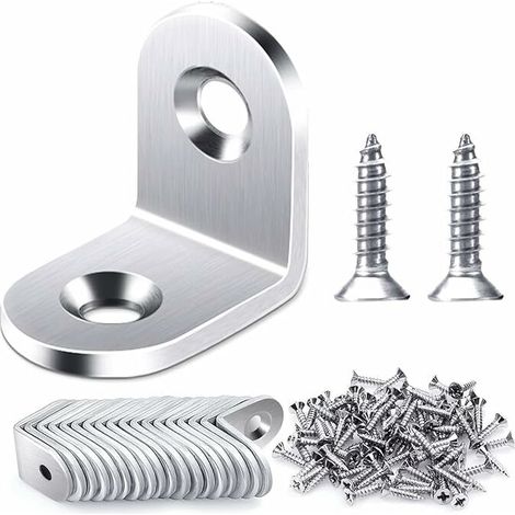 20 PCS 20x20mm Angle Droit Support, Fixation Équerre Inox 90 Degrés Support De Coin, (1/5)