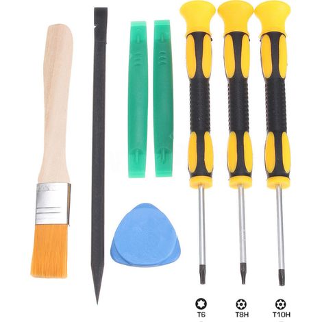 T6 T8H T10H Tournevis Torx avec trou de sécurité pour manette Xbox One 360 PS3 PS4 Kit d'outils de réparation avec spudger (1/5)
