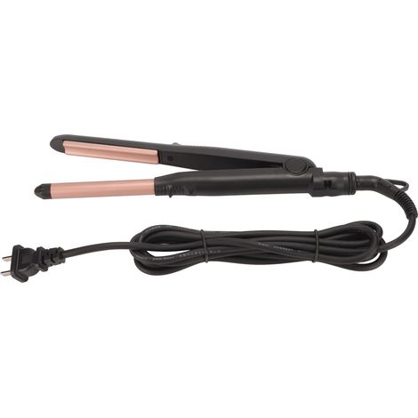 Lisseur à Cheveux Noir, Poignée Ergonome, Revêtement Céramique, Fer à Friser Électrique pour Domicile, Prise US 100-220V (1/5)