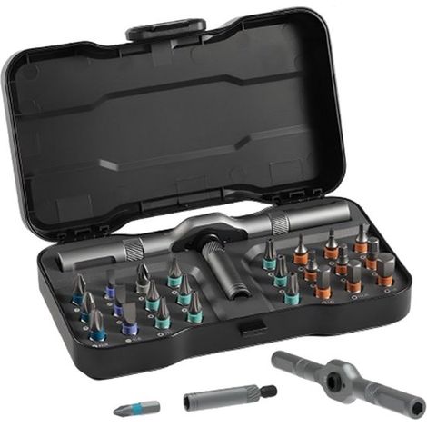 Set di cacciaviti a cricchetto multifunzionale 24 in 1 con punte di precisione magnetiche (1/5)