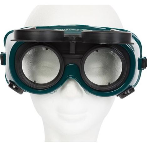 Toolland Klappbare Schweißbrille für klare Sicht, mit kratzfesten und beschlagfreien Linsen, komfortables verstellbares Band, leicht auswechselbare Linsen, perfekt für jede Schweißarbeit