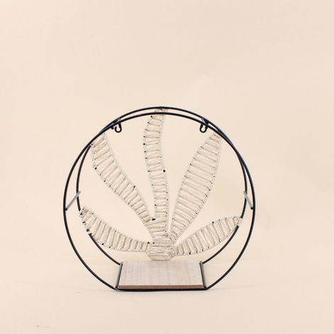 Etagère forme fleur en corde 30x28,5cm (1/5)